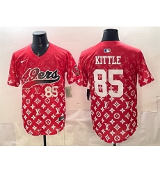 Men San Francisco 49ers 85 George kittle Red Limited Stitched Baseball Jersey