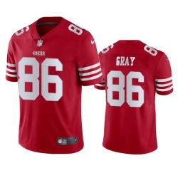 Men San Francisco 49ers 86 Danny Gray 2022 New Scarlet Vapor Untouchable Stitched Football Jersey