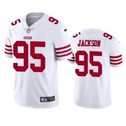 Men San Francisco 49ers 95 Drake Jackson 2022 White Vapor Untouchable Stitched Football Jersey