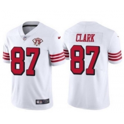 Men San Francisco 49ers Dewight Clark #87 White 2025 F U S E Vapor Untouchable Limited Stitched Football Jersey