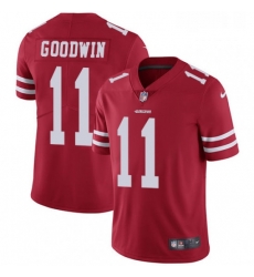 Mens Nike San Francisco 49ers 11 Marquise Goodwin Red Team Color Vapor Untouchable Limited Player NFL Jersey