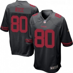 Mens Nike San Francisco 49ers 80 Jerry Rice Game Black NFL Jersey