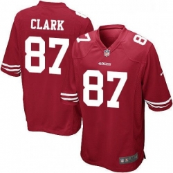 Mens Nike San Francisco 49ers 87 Dwight Clark Game Red Team Color NFL Jersey