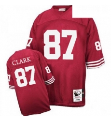 Mitchell and Ness San Francisco 49ers 87 Dwight Clark Authentic Red NFL Jersey