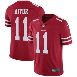 Nike 49ers 11 Brandon Aiyuk Red Team Color Men Stitched NFL Vapor Untouchable Limited Jersey