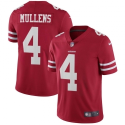 Nike 49ers #4 Nick Mullens Red Team Color Men Stitched NFL Vapor Untouchable Limited Jersey