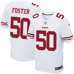 Nike 49ers #50 Reuben Foster White Mens Stitched NFL Elite Jersey