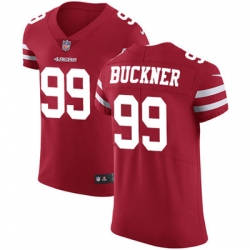 Nike 49ers #99 DeForest Buckner Red Team Color Mens Stitched NFL Vapor Untouchable Elite Jersey