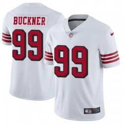 Nike 49ers #99 DeForest Buckner White Rush Mens Stitched NFL Vapor Untouchable Limited Jersey