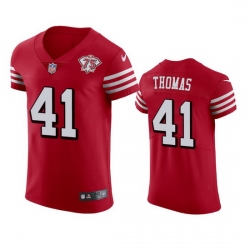 Nike San Francisco 49ers 41 Ambry Thomas Red Rush Men 75th Anniversary Stitched NFL Vapor Untouchable Elite Jersey