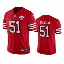 Nike San Francisco 49ers 51 Ken Norton Red Rush Men 75th Anniversary Stitched NFL Vapor Untouchable Limited Jersey