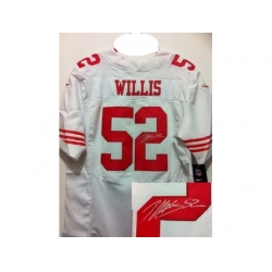 Nike San Francisco 49ers 52 Patrick Willis White Elite Signed NFL Jersey