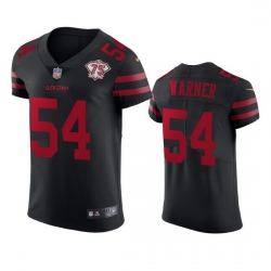 Nike San Francisco 49ers 54 Fred Warner Black Alternate Men 75th Anniversary Stitched NFL Vapor Untouchable Elite Jersey