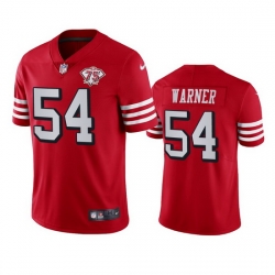 Nike San Francisco 49ers 54 Fred Warner Red Rush Men 75th Anniversary Stitched NFL Vapor Untouchable Limited Jersey