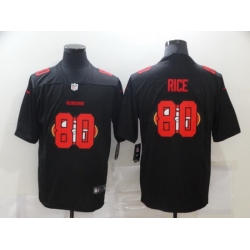 Nike San Francisco 49ers 80 Jerry Rice Black Shadow Logo Limited Jersey