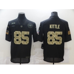 Nike San Francisco 49ers 85 George Kittle Black Camo 2020 Salute To Service Limited Jersey