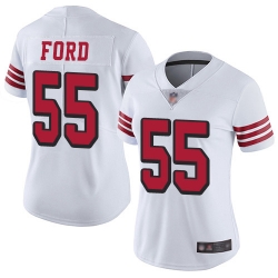 49ers 55 Dee Ford White Rush Womens Stitched Football Vapor Untouchable Limited