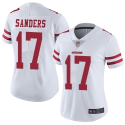 Women 49ers 17 Emmanuel Sanders White Stitched Football Vapor Untouchable Limited Jersey