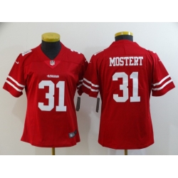 Women Nike 49ers 31 Raheem Mostert Red Women Vapor Untouchable Limited Jersey