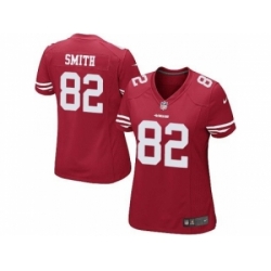 Women Nike San Francisco 49ers 82 Torrey Smith Red NFL Jersey