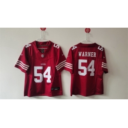 Women San Francisco 49ers 54 Fred Warner Red F U S E Vapor Untouchable Stitched Jersey