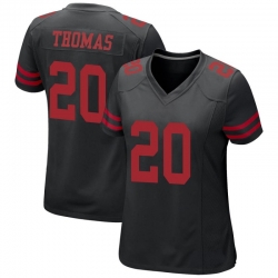 Women Sanfrancisco 49ers #20 Ambry Thomas Black Vapor Limited Jersey