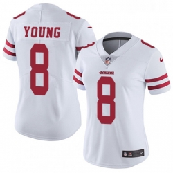 Womens Nike San Francisco 49ers 8 Steve Young Elite White NFL Jersey