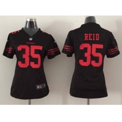 nike women nfl jerseys san francisco 49ers 35 reid black[nike]