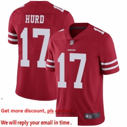 49ers 17 Jalen Hurd Red Team Color Youth Stitched Football Vapor Untouchable Limited Jersey