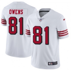 Nike 49ers #81 Terrell Owens White Rush Youth Stitched NFL Vapor Untouchable Limited Jersey