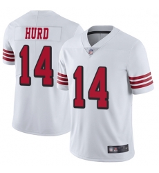 Youth 49ers 14 Jalen Hurd White Rush Stitched Football Vapor Untouchable Limited Jersey