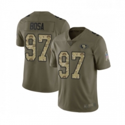 Youth San Francisco 49ers 97 Nick Bosa Limited Olive Camo 2017 Salute to Service Football Jersey