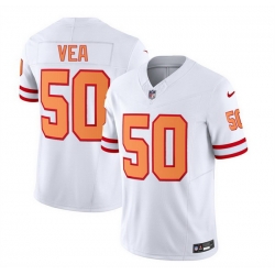 Men Tampa Bay Buccaneers 50 Vita Vea 2023 F U S E  White Throwback Limited Stitched Jersey