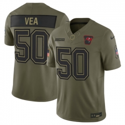 Men Tampa Bay Buccaneers 50 Vita Vea Olive 2025 F U S E  Salute to Service Limited Stitched Football Jersey