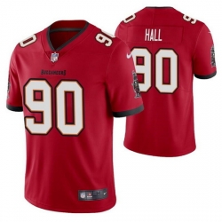 Men Tampa Bay Buccaneers 90 Logan Hall Red Vapor Untouchable Limited Stitched Jersey