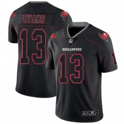 Mens Nike Tampa Bay Buccaneers 13 Mike Evans Limited Lights Out Black Rush NFL Jersey