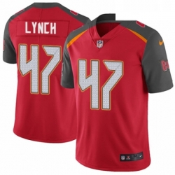 Mens Nike Tampa Bay Buccaneers 47 John Lynch Red Team Color Vapor Untouchable Limited Player NFL Jersey