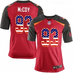 Mens Nike Tampa Bay Buccaneers 93 Gerald McCoy Elite Red Home USA Flag Fashion NFL Jersey