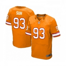 Mens Tampa Bay Buccaneers 93 Ndamukong Suh Elite Orange Glaze Alternate Football Jersey