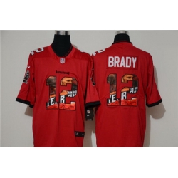 Nike Buccaneers 12 Tom Brady Red Vapor Untouchable Signature Edition Limited Jersey