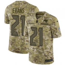 Nike Buccaneers #21 Justin Evans Camo Mens Stitched NFL Limited 2018 Salute To Service Jersey