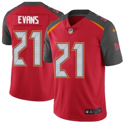 Nike Buccaneers #21 Justin Evans Red Team Color Mens Stitched NFL Vapor Untouchable Limited Jersey