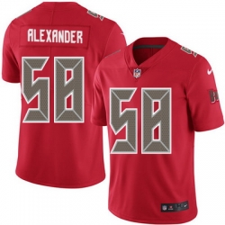 Nike Buccaneers #58 Kwon Alexander Red Mens Stitched NFL Limited Rush Jersey