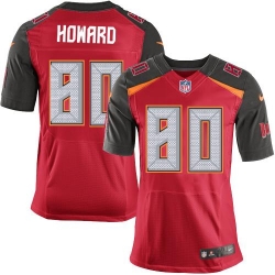 Nike Buccaneers #80 O  J  Howard Red Team Color Mens Stitched NFL New Elite Jersey