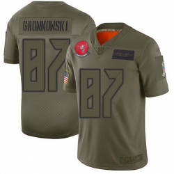 Nike Buccaneers 87 Rob Gronkowski Camo Men Stitched NFL Limited 2019 Salute To Service Jersey