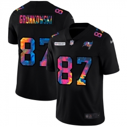 Tampa Bay Buccaneers 87 Rob Gronkowski Men Nike Multi Color Black 2020 NFL Crucial Catch Vapor Untouchable Limited Jersey