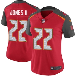 Nike Buccaneers #22 Ronald Jones II Red Team Color Womens Stitched NFL Vapor Untouchable Limited Jersey