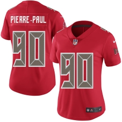 Nike Buccaneers #90 Jason Pierre Paul Red Womens Stitched NFL Limited Rush Jersey