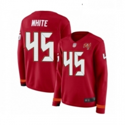 Womens Tampa Bay Buccaneers 45 Devin White Limited Red Therma Long Sleeve Football Jersey