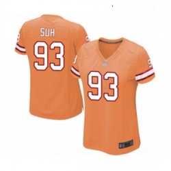 Womens Tampa Bay Buccaneers 93 Ndamukong Suh Game Orange Glaze Alternate Football Jersey